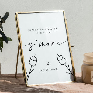 S more Bröllop Roast A Marshmallow and Party Sign Poster