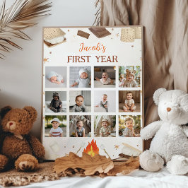 S more Campfire First Year Photo Milestone Poster