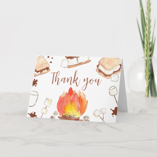 S more Camping Baby Shower Tack Kort (Framsida)