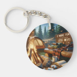 S’more Fun Camping Keychain – Rustic Accessory