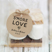 S more Kärlek Heart Kraft Rustic Bröllop