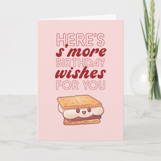 S more Önskemål for you Cute Food Pun Funny Birthd Kort (Framsida)