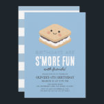 S more Roligt Kawaii Blue Kids Boy Birthday Inbjudningar<br><div class="desc">Den här söta och kawaii "S'more Roligt"-pojkens födelsedagsinbjudan har mer med leende ansikte på blå bakgrund. Baksidan har en vit bakgrund med blå rand. Anpassa efter dina behov. Du hittar fler matchande produkter i min butik.</div>