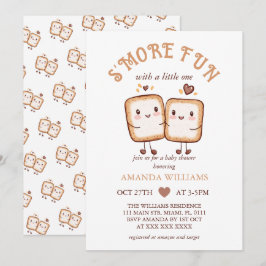 S more Roligt Kawaii Campfire Baby Shower Inbjudningar