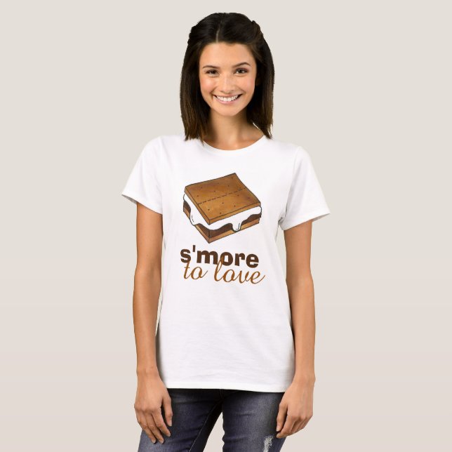 S more to Kärlek Chocolate Campfire Camp S mres Te T Shirt (Hel framsida)