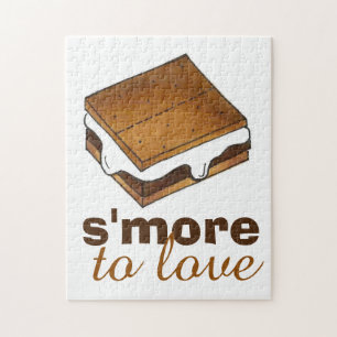 S more to Kärlek Chocolate Marshmallow Camp Smores Pussel
