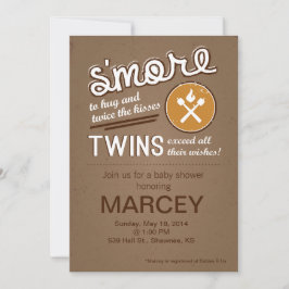 S more Twin Baby Shower Inbjudningar