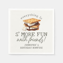 S’mores Fall Bonfire Outdoor Birthday Party Pappersservett