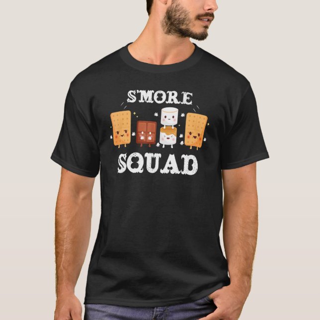 S:mores Marshmallow Camping Smores Squad T Shirt (Framsida)