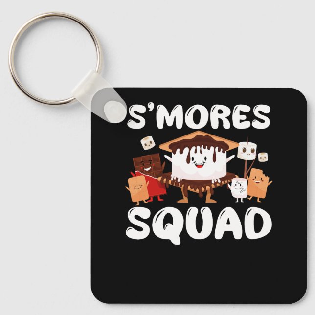 S:mores Marshmallow Funny Smores Squad Camping Ca Nyckelring (Framsida)