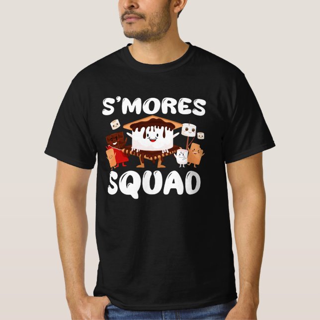 S:mores Marshmallow Funny Smores Squad Camping Ca T Shirt (Framsida)