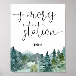 S.mores station jämnar ut pub rustiska berg poster