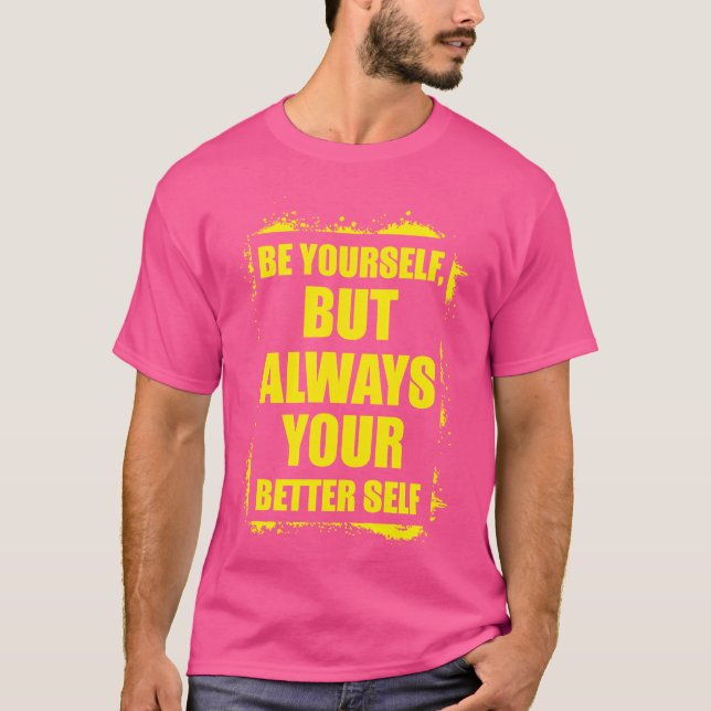 S Motivationscitat roligt T Shirt (Framsida)