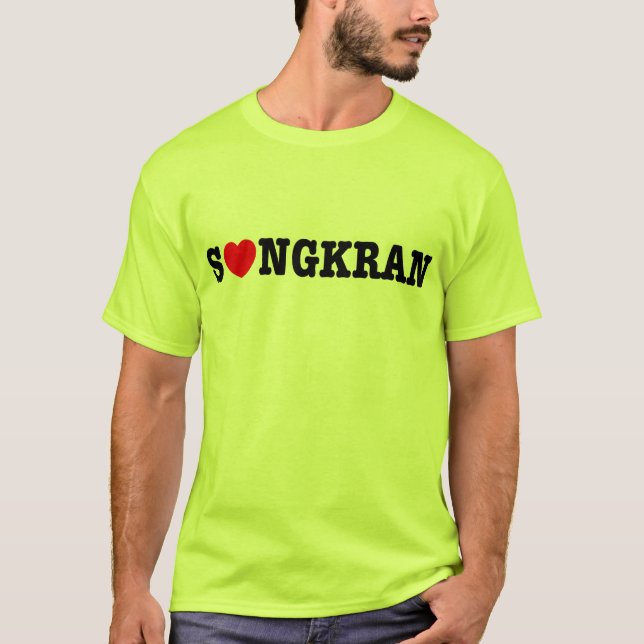 S ❤ NGKRAN ~ Heart (Kärlek) Songkran Tee Shirt (Framsida)