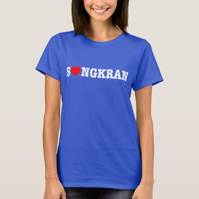 S ❤ NGKRAN ~ Heart (Kärlek) Songkran Tröja (Framsida)