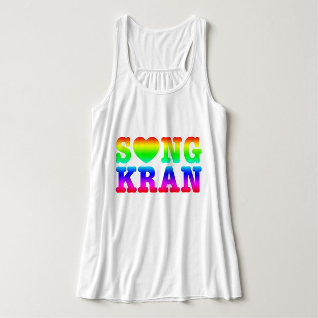 S ❤ NGKRAN ~ Heart Songkran Linne Med Racerback (Design framsida)