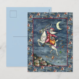 S. NICK, FLYGVITREINDEER, CHRISTMAS MAGIC HELG VYKORT