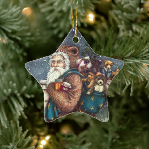 S. NICK I NALLE KOSTYM, CHRISTMAS-TEDIER JULGRANSPRYDNAD KERAMIK
