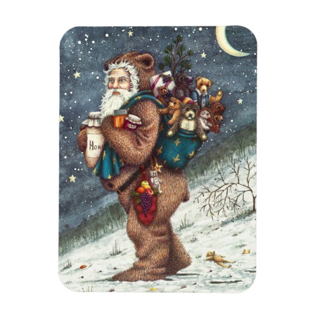 S. NICK I NALLE KOSTYM, CHRISTMAS-TEDIER MAGNET (Vertikal)