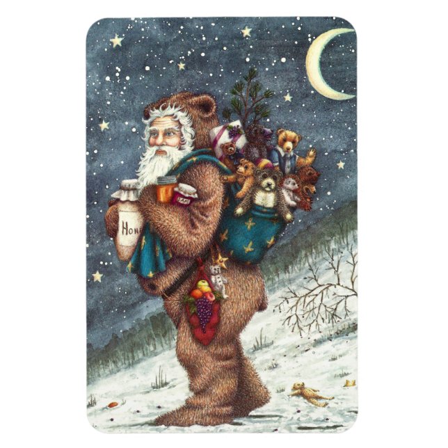 S. NICK I NALLE KOSTYM, CHRISTMAS-TEDIER MAGNET (Vertikal)