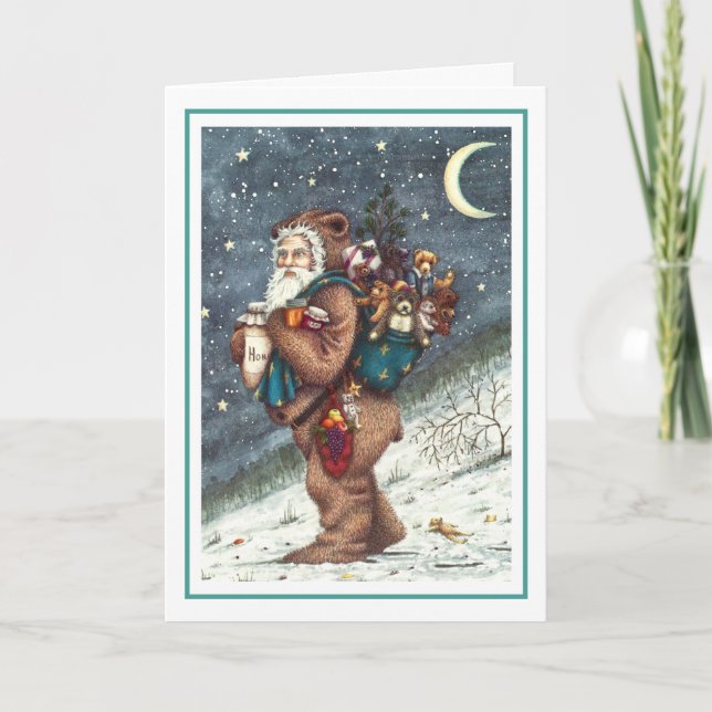 S. NICK NALLE KOSTYM, CHRISTMAS TEDDIES Blank Kort (Framsida)