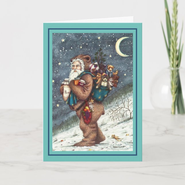 S. NICK NALLE KOSTYM, CHRISTMAS TEDDIES Blank Kort (Framsida)