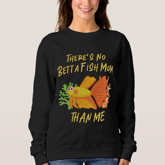 S No Betta Fish Mamma than Me 434 T Shirt (Framsida)