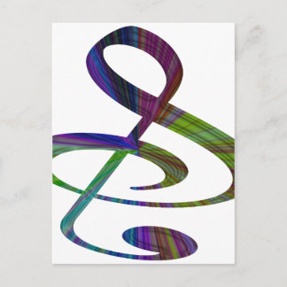 "S", "&" och/eller Treble Clef Musical Note Vykort