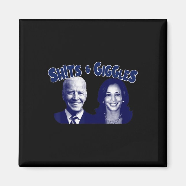 S och Giggles Biden Kamala Harris Magnet (Framsidan)