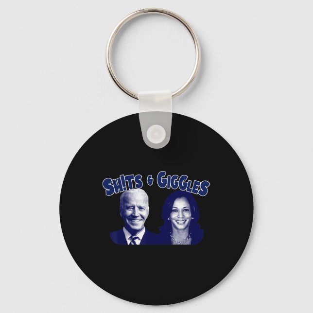 S och Giggles Biden Kamala Harris Nyckelring (Framsida)