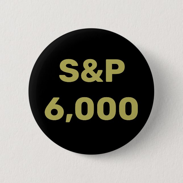S&P 6 000 Level Aktiemarknadsindexfirande Knapp (Framsida)
