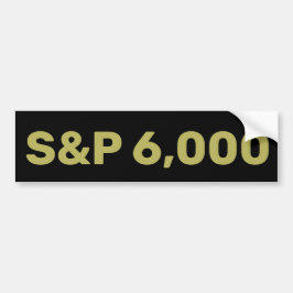 S&P 6 000 nivå aktiemarknadsindexfirande Bildekal