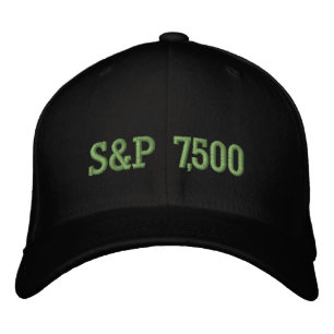 S&P 7 500 Nivå Aktiemarknadsindexfirande Broderad Keps