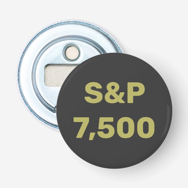 S&P 7 500 Nivå Aktiemarknadsindexfirande Flasköppnare (Framsidan)