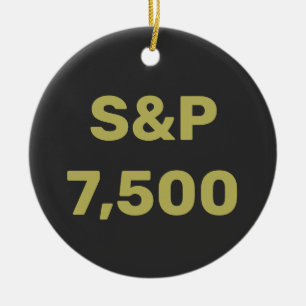 S&P 7 500 Nivå Aktiemarknadsindexfirande Julgransprydnad Keramik