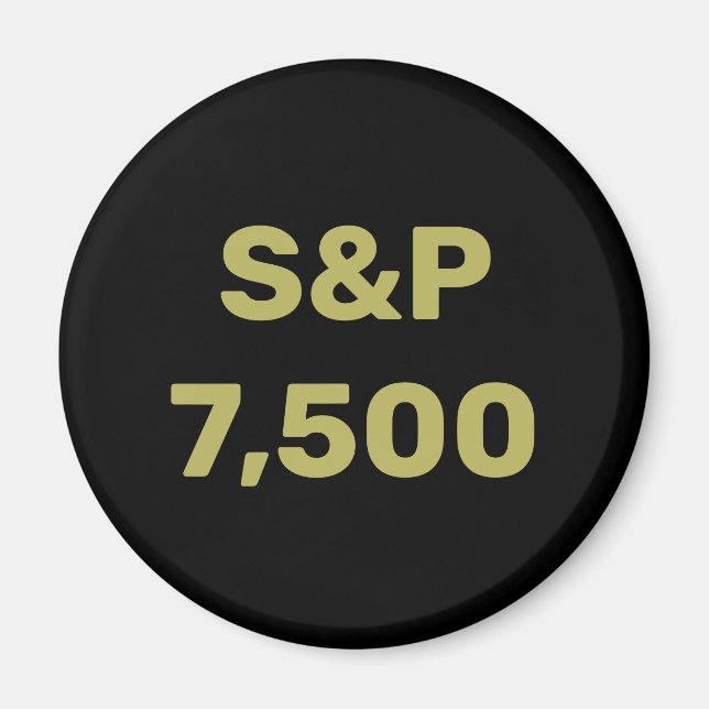 S&P 7 500-nivå Aktiemarknadsindexfirande Magnet (Framsidan)