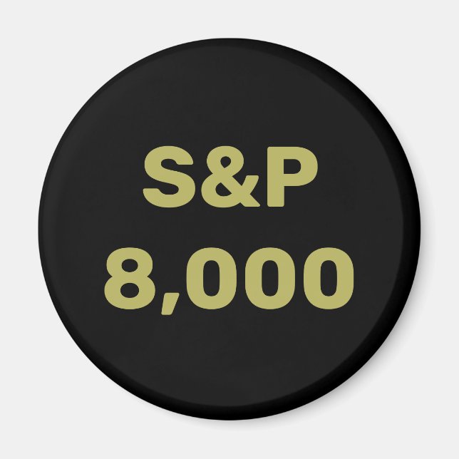S&P 8 000 Nivå Börsindexfirande Magnet (Framsidan)