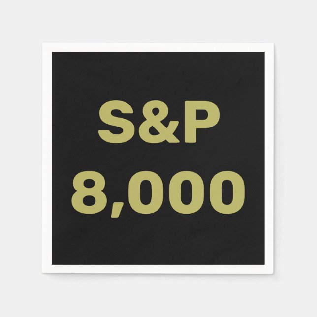 S&P 8 000 nivå Börsindexfirande Pappersservett (Framsidan)