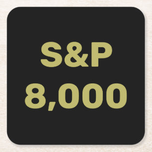 S&P 8 000 nivå Börsindexfirande Underlägg Papper Kvadrat