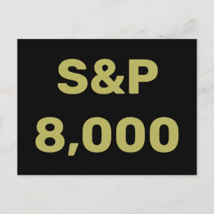 S&P 8 000 Nivå Börsindexfirande Vykort