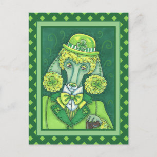 S. PADDY'S IRISH GRÖNT FRANSK PUDEL, LUCKY HUND HELG VYKORT