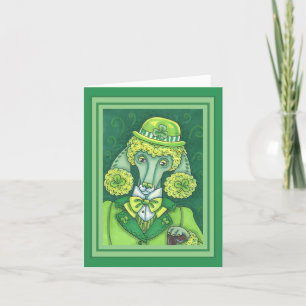 S. PADDY'S IRISH GRÖNT FRANSK PUDEL, LUCKY HUND HELGKORT