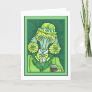 S. PADDY'S IRISH GRÖNT FRANSK PUDEL, LUCKY HUND HELGKORT