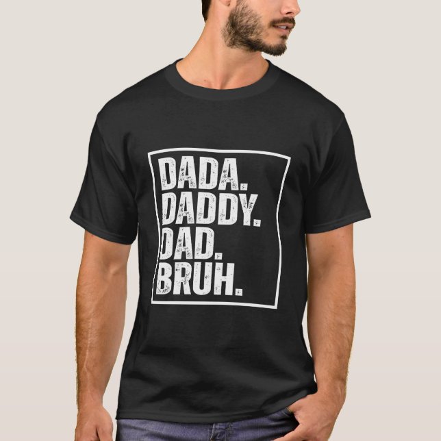 S Pappa Pappa Pappa Bror Fars Dag T Shirt (Framsida)