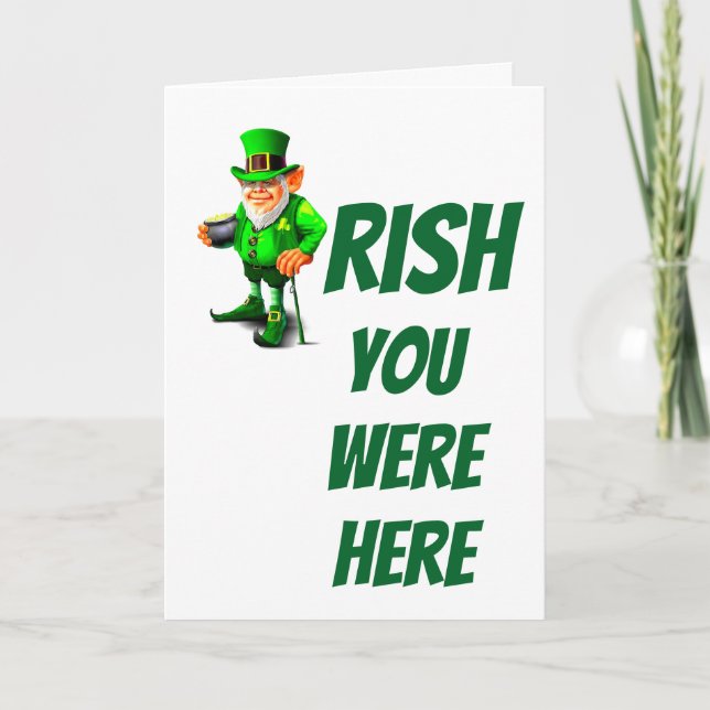 S. PATRICK'S DAY IRISH DU VAR HÄR KORT (Framsida)