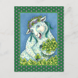 S. PATRICK'S DAY IRISH EWE, SHEEP & SHAMROCKS VYKORT