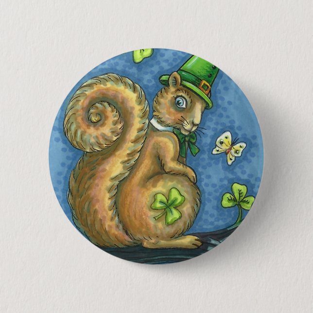 S. PATRICK'S DAY IRISH LEPRECHAUN SQUIRREL, Lucky Knapp (Framsida)
