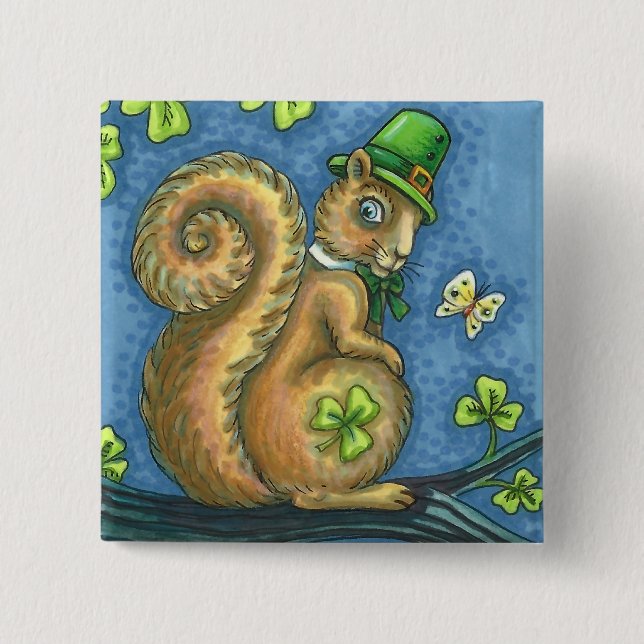 S. PATRICK'S DAY IRISH LEPRECHAUN SQUIRREL, Lucky Knapp (Framsida)