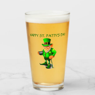 S. PATRICK'S DAY LEPRECHAUN glass Glaskopp