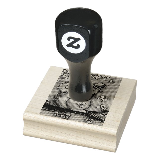 S. PATRICK'S DAY LEPRECHAUN SQUIRREL GUBBER FRIMÄR STÄMPEL (Stämpel)